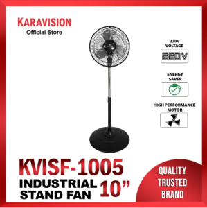 Karavision Industrial Stand Fan 10" Metal Blade KVISF-1005