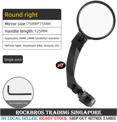 SG Delivery RockBros Mirror Bicycle side mirror Bicycle rear view mirror Wide Angle Reflector with tool bicycle accessories