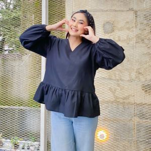 Yoenik Apparel Mikyung Balloon Tops – Baju Tangan Panjang – Blouse Ala Korea – Atasan Kekinian