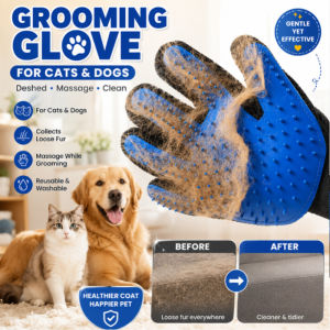 Pet Deshedding Gloves Dog Cat Hair Removal Gloves Pet Bathing Massage Gloves Pet Grooming Tool Shedding Control