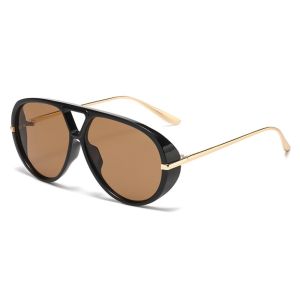 SUTONGXUE Leopard Print Large Frame Sunglasses Irregular Shades Multicolor Lenses Eyewear Personalized Pilot UV400 Sun Glasses Women