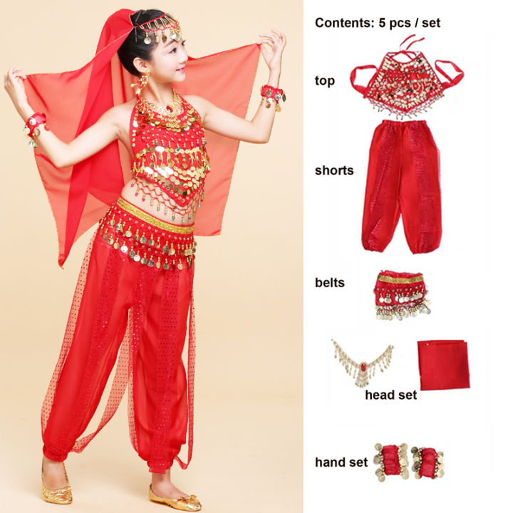 Kids Belly Dance Costumes Set Oriental Dance Girls Belly Dancing