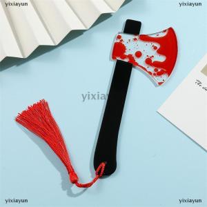 [COD] yixiayun 1Pcs Creative Horror Themed Series Clear Acrylic Tassel Bookmark Gifts
