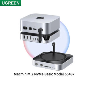 UGREEN 65487 Mac mini M4 Docking Station Basic 11-in-1 with M.2 NVMe SSD Enclosure 10Gbps USB-C USB-A SD/TF Reader