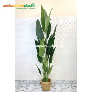Pohon Artificial Tanaman Hias Daun Pisangan Heliconia T210 Latex Cover Purun Handle Medium Dekorasi Rumah Aesthetic