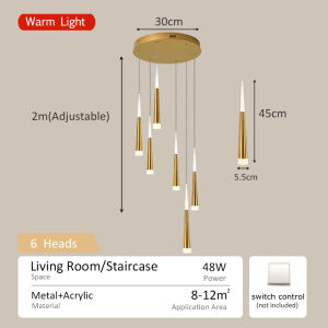 【MG】Modern LED Chandeliers Ceiling Light Hanging Lights Stairway Long Chandelier for Living Room Pendant Lamp