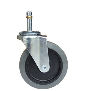 ล้อ ล้อรถเข็น อะไหล่รถเข็น [ ขายเป็นคู่ ] ล้อหน้าของรถเข็นอลูมิเนียมพับได้ ไม่มีเบรค หมุนได้ 360 องศา มี 2 ขนาด - ยาว 75 mm และ ยาว 65 mm