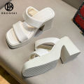 BRONSKI Sandals For Women With Heels Block Heels High Heels For Women 7CM. 