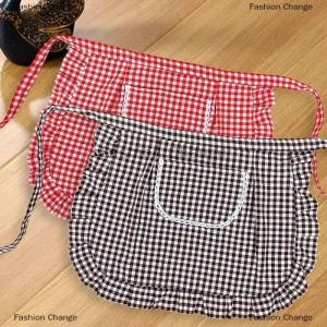[COD] Fashion Change Apron Square Check Half Waist Apron Cotton Material Stain Resistant Breathable Home Cooking Work Clothes Kitchen Accessories