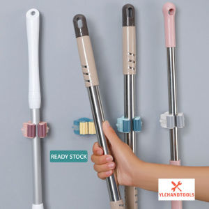 3pcs Mop Holder Bathroom Wall Sticker Penjepit Pel Lantai & Sapu Rumah Kamar Mandi Mop Hook Hanger