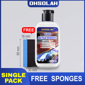 OHSOLAH Car windshield Glass oil film remover Polish cream Strong Decontamination Cleaner Cuci Filem Minyak Kaca 138g