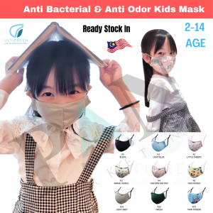 ❗ Double Masking ❗ Kids Reusable Washable 3 ply Face Mask (99% BFE) Ultifresh changeable Filter sheet Anti Bacterial Black Cloth Fabric Mask Adjustable Ear Loop Kid Washable Mask 布口罩可洗 Pelitup Muka
