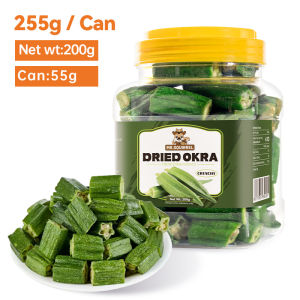 Mr.Squirrel Dried Okra 200g Dried  Fruit Vegetable Chips Organic Healthy Snacks Ready to Eat