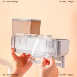 [COD] Fashion Change With Drain Tray Wall Mounted Soap Dispenser With Sponges Holder Hand Press Dishwashing Liquid Holder Large Capacity Waterproof