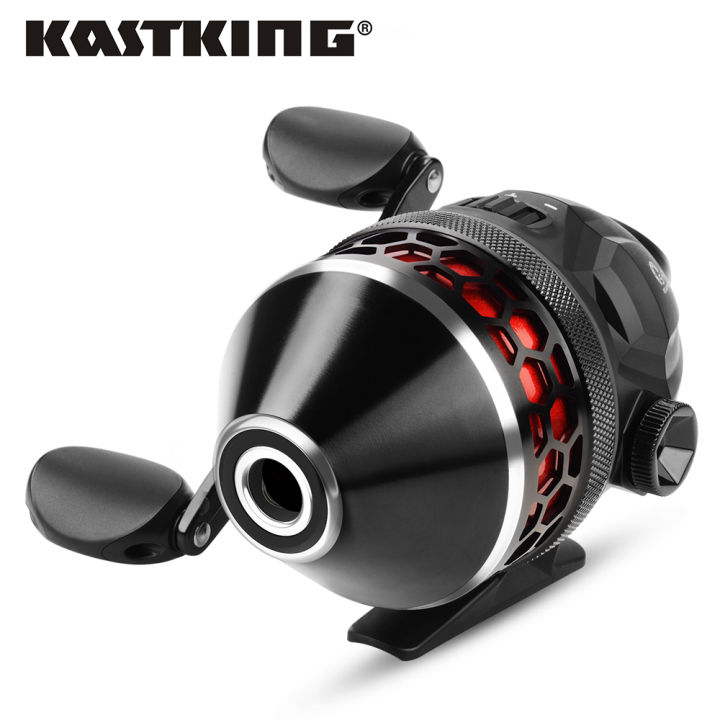 KastKing Brutus Spincast Fishing Reel, Easy to Use Push Button Casting  Design, High Speed 4.0:1 Gear Ratio, 5+1 SS Ball Bearings, Reversible  Handle for Left/Right Retrieve, Includes Monofilament Line.