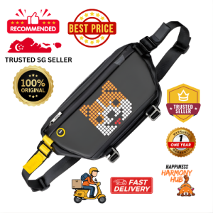 Divoom Pixoo Smart LED Pixel Sling Bag | App-Controlled Display for GIFs Text & Animations | Futuristic Streetwear Tech Bag for Travel Cycling Night Rides & Festivals | Rechargeable | Authentic | Trusted SG Seller 🇸🇬 Ready Stock