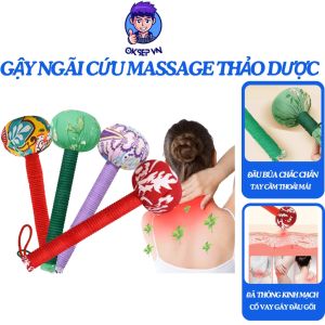 Size TO 31CM Gậy Ngãi Cứu Búa Ngải Cứu Thảo Dược Gậy Massage Đấm Lưng Cổ Vai Gáy Đả Thông Kinh Mạch Thư Giãn Ngủ Ngon
