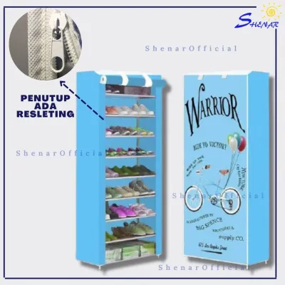 RAK SEPATU WITH COVER KARAKTER 10SUSUN (2KG). MENGGUNAKAN RESLETING!! (9SUSUN)