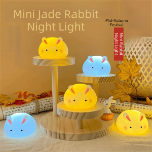 NOBLE YOU Mini Size Night Lamp Small Decoration Rabbit Design Atmosphere Lamp Gift Item Aesthetic Design Night Light Bedroom Use