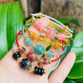 vòng tay nữ cỏ 4 lá thạch anh tóc đen tự nhiên mix đồng điếu thạch anh tóc đen và charm bi cầu kim tiền vàng tây, vòng tay đá phong thuỷ hợp mệnh mộc, mệnh thuỷ, trang sức thiết kế đủ hoá đơn thẻ bảo hành. 