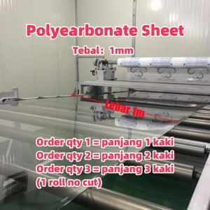 1mm/2mm Polycarbonate Sheet Transparent sheet PC FLAT TRANSPARENT ROOF ATAP CERAH LUTSINAR RATA Atap Transparent Plastik