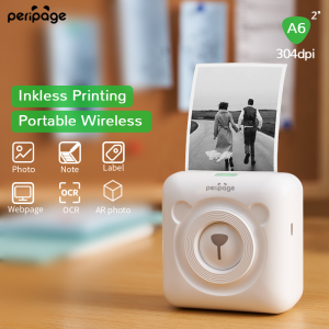 Peripage A6 Original Mini Portable Printer Experience Impeccable Precision Printing at 203dpi/304dpi On-the-Go Unleash Creativity Anywhere Anytime with This Innovative Compact Printing Companion.