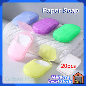 Disposable Soap Paper 1Box 20Pcs Hand Washing Tablets Mini Scented Slice Soap Portable Bath Hand Cleaning Small Boxed Soap Paper