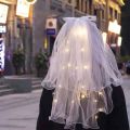 Bridal Veil LED Wedding Veil Glow In The Dark Kerudung Pengantin Vail Pengantin. 