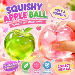Green Apple Squishy Slow Rising Squishy Toys for Girls Soft Fidget Toy Stress Relief Gift for Kids