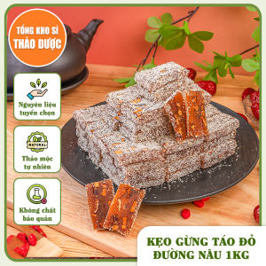 Kẹo gừng táo đỏ 1kg bánh gừng đường nâu táo đỏ thơm dẻo vị ngọt tự nhiên tốt cho sức khỏe