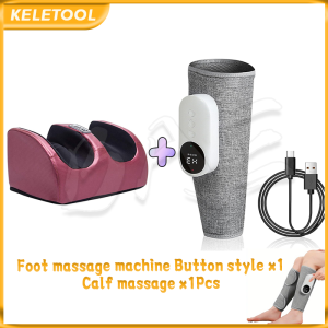Electric Foot Massager Machine with Heat Leg Calf Massager Therapy for Muscle Pain Relief Home Use Foot Spa Machine