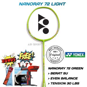 Raket Badminton Yonex Nanoray 72 Light Rudi Hartono Original Siap Pakai