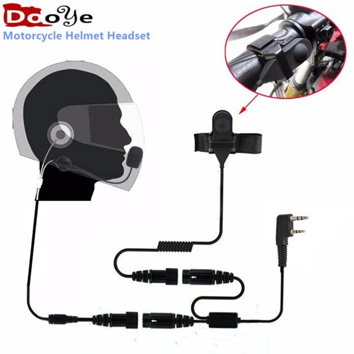 Helmet Headset Pin PTT Motorcycle Headphone For Walkie Talkie Kenwood  Baofeng UV5R UV82 888S Puxing Ham Radio Two Way Radio Lazada PH