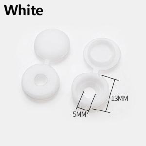 100Pcs Plastic Screw Cover Nuts Bolts Hardware Decorative Caps Washer Flip Tops for Car Furniture