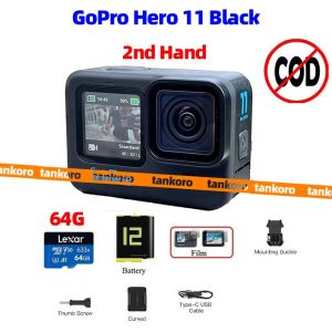 Used Orig GoPro HERO 11 Black 5.3K60FPS Ultra HD Video Live Streaming Webcam Stabilization Action Camera go pro 11 Second Hand