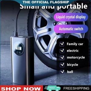 【New Arrival】 Electric Air Compressor Rechargeable High Precision Car Tyre Inflator with Digital Pressure Gauge Small Air Pump 1500mAh
