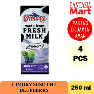 CIMORY SUSU BLUEBERRY UHT 250 ML PACK ISI 4 PCS FANTASIA DENGAN PAKING AMAN