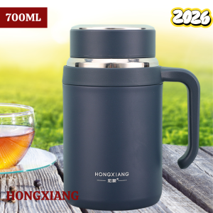 Cốc trà giữ nhiệt 24h Inox 316 có lọc trà 700ml thuong hiệu HONGXIANG nội địa TRUNG cao cấp