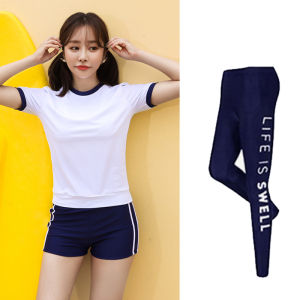 Sailbee tay ngắn áo tắm của phụ nữ bao gồm mỏng Xuân bảo thủ lặn chuyên nghiệp phù hợp với ling lướt N007