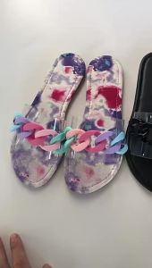 [Free Shipping] Plus-Size WomenS Fish-Mouth Wedge Sandals With Thick Soles 2025 Summer New Style Rhinestone Flip-Flops