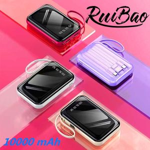 Ruibao Power Bank 10000 mAh 2.1 A / Built in Cable Fast Charging 966