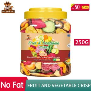 Mr.Squirrel Dried Mixed Fruits And Veggies 14-In-1 250g Dried Fruits Vegetable Chips Mix Healthy Snacks Can/Pack