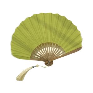 SDFSF Cotton Linen Cloth Folding Hand Fan Bamboo Frame Solid Color Retro Handheld Fan Gentle Design Decoration Dance Fan Home Decoration