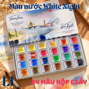 Màu Nước White Nights Hộp Màu Nước Chuyên Nghiệp 12/24/36 Màu Dạng Nhựa Giấy Xuất Xứ Nga LIM ART