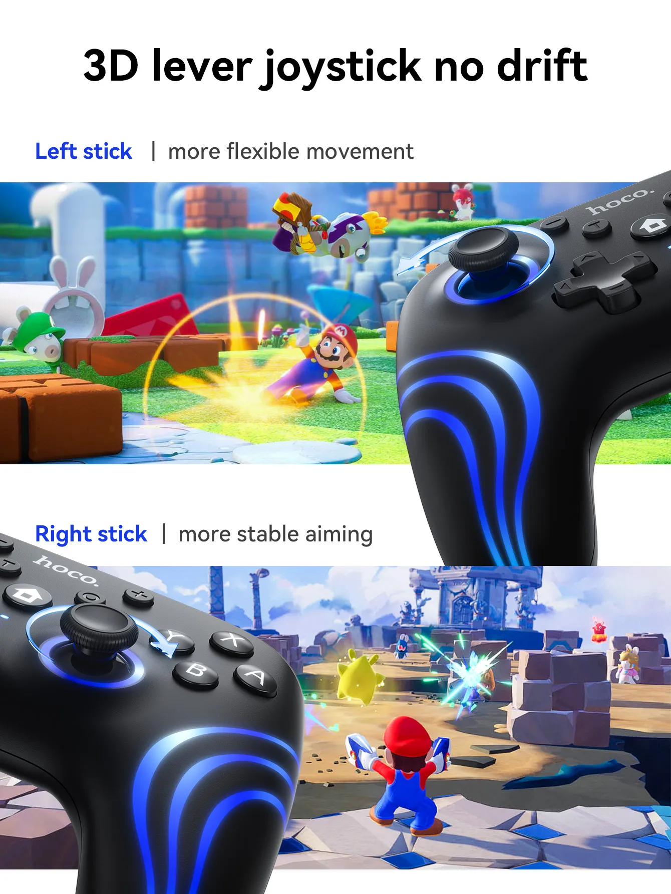 Hoco GA2 Unicorn Multi-function Wireless Game Controller description image 2