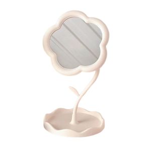 VALUEPULSE ความละเอียดสูง กระจกแต่งหน้า ใช้งานได้หลากหลาย รูปทรงดอกทานตะวัน กระจกความงาม น่ารักน่ารักๆ ถอดออกได้ กระจกแต่งตัว