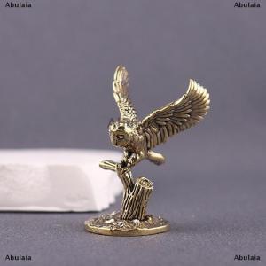 [COD] Abulaia 1ชิ้นเครื่องประดับตั้งโต๊ะรูปสัตว์น้ำชาทองแดงโบราณรูปปั้นนกฮูกขนาดเล็กงานฝีมือตกแต่งบ้าน