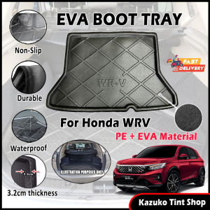 ✨ For Honda WR-V 2023 EVA Copolymer Car Boot Tray Luggage Cargo Trunk Tray Dulang But Kereta Durable Easy Clean 100% Custom Fit Waterproof Tahan Lama Senang Pasang Senang Cuci Kalis Tahan Lama Air 汽车后箱垫