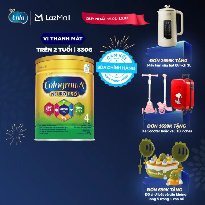 [DUY NHẤT 15/01-10/02 MUA LÀ CÓ QUÀ] Sữa Bột Enfagrow A+ Neuropro 4 ...