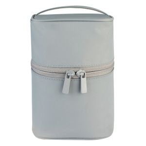 PHANT Casual Cute Cream Color Large Capacity Zipper Wash Pouch Cylinder Cosmetic Bag Korean Storage Bags Travel Organizer Women Toiletry Bag